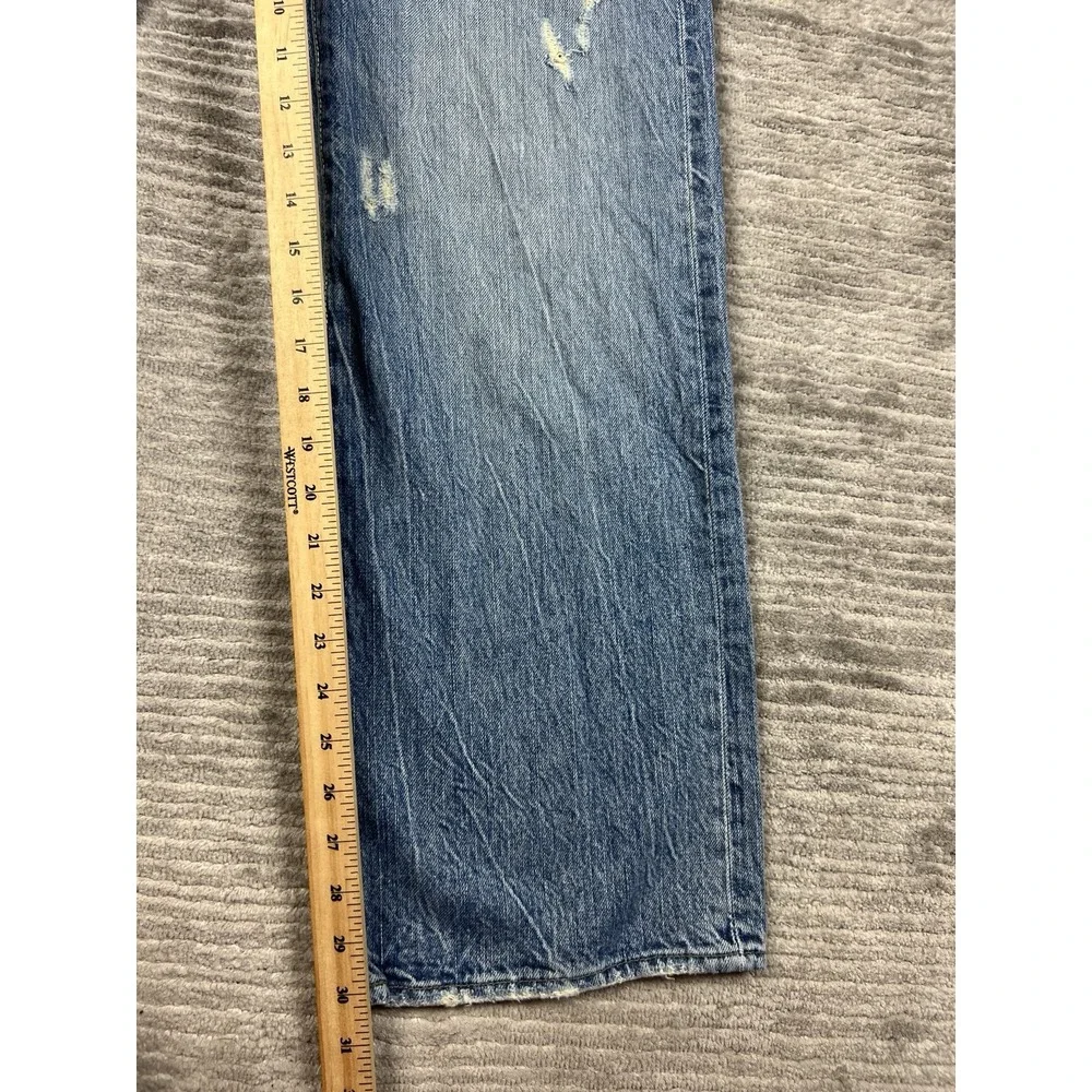 Unionbay Jeans Mens 34x32 Blue Denim Y2K Hong Kong Distressed Straight Leg - Picture 5 of 12